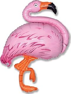 Balon folie Flamingo Godan, 130cm, për helium, rozë