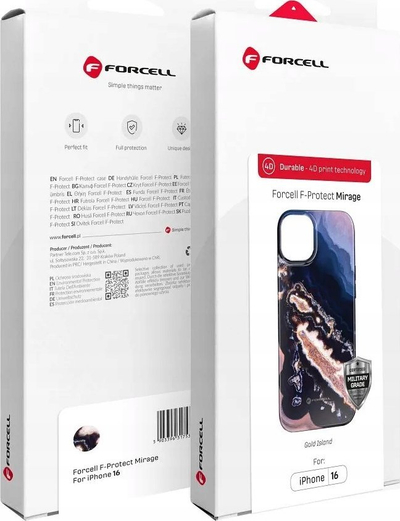 Mbulesë telefoni Forcell F-Protect Mirage, MagSafe, për iPhone 16 Pro Max, Gold Island