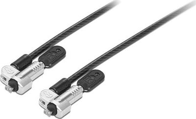 Kabllo sigurie Lenovo NanoSaver Twin Head, çelës 5 mm, çelik karboni, e zezë