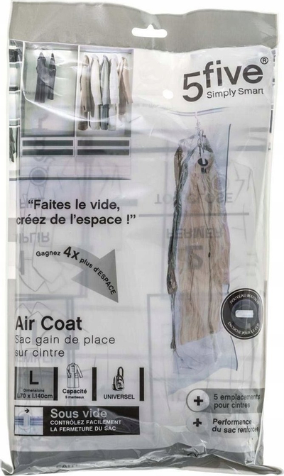Qese kompresuese me varëse Air Coat, madhësia L, transparente