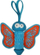 Lodër për qen Coockoo Lily Rubber Butterfly, 27x20x7.5cm, portokalli