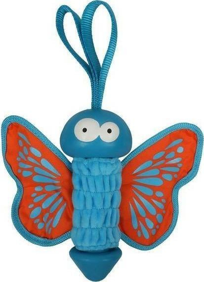 Lodër për qen Coockoo Lily Rubber Butterfly, 27x20x7.5cm, portokalli