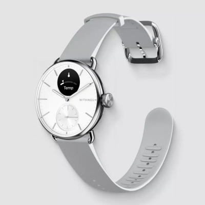 Orë hibride e zgjuar Withings ScanWatch 2, 38mm, me ECG, matje temperature, e bardhë