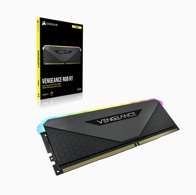 Меморија RAM CORSAIR Vengeance RGB RT 16GB, DDR4 3600MHz, 2x8GB, за десктоп