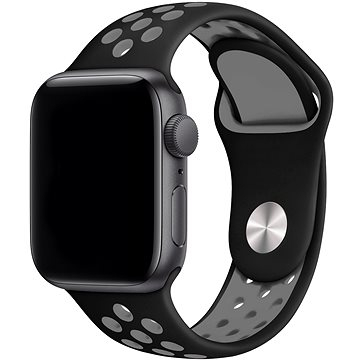 Rrip dore Eternico Sporty për Apple Watch, 42mm 44mm 45mm, jeshile e ndezur me të zi