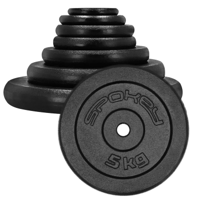 Peshë disku prej gize Spokey Sinis H SPK-944484, 5 kg, vrimë 28 mm