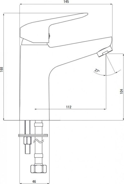 Rubinet lavamani Deante Boro BMO_020M, krom
