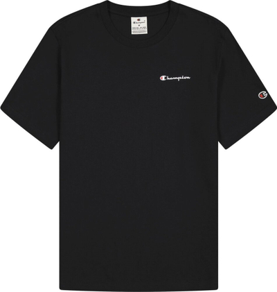 Bluzë Champion SS Tee M 220264, pambuk 100%, me mëngë t’shkurtëra, e zezë