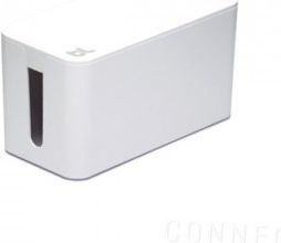 Кутија за организирање кабли Bluelounge Cable Box Mini, со 4 приклучоци, пластика отпорна на пламен, бела