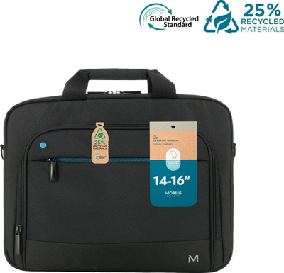 Çantë laptopi Mobilis The One, 16\", material i riciklum, e zezë