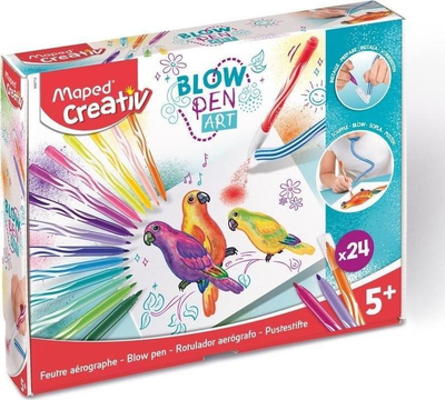 Set stilolapsa me fryrje Maped Creativ Blow Pens, 24 ngjyra, shumëngjyrëshe
