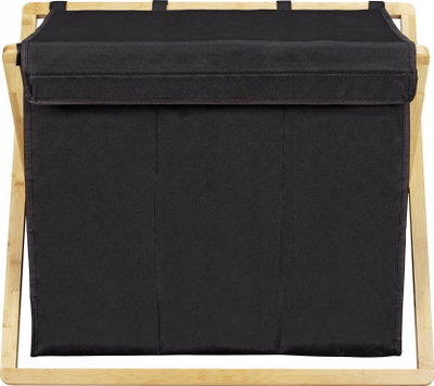 Kosh rrobash Wenko Ecori Trio, bambu FSC, 3 ndarje, i zi