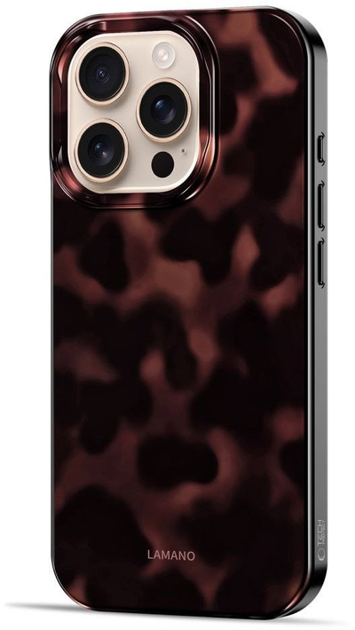Mbështjellës telefoni Tech-Protect Lamano MagSafe, për iPhone 16 Pro, dizajn Panther, i zi