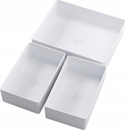 Organizues letrash Gamegenic Token Silo Card Add GGS22035ML, 3 pjesë, për letra standarde dhe mini, i bardhë me gri të errët
