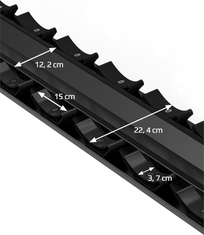 Stojcë për shtanga HMS Premium STR10 Pro, kapacitet 100kg, çelik, gri