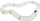 Lodër për mace Ferplast Cat Circuit Curve, pjesë e lakuar, 28.5 x 11.2 x 4.7 cm, e bardhë
