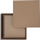 Kuti kartoni për albume scrapbooking, 23.5 x 23.5 x 6.5 cm, kraft