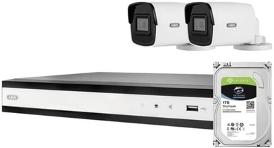 Set kamerash sigurie ABUS TVVR36423T, 2x PoE Mini Tube, LAN IP, Full HD
