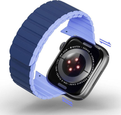 Ремче Dux Ducis Magnetic Strap LD Version, за Apple Watch 40/41mm, силикон, сино
