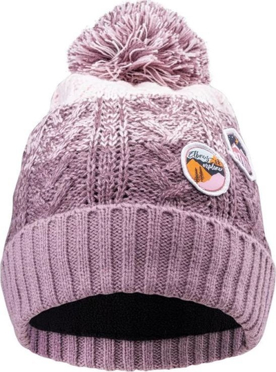 Kapuç dimri për goca Elbrus Lewis, me mikrofleece nga brenda, me pompon, rozë