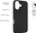 Mbajtëse telefoni FIXED Story për iPhone 16, TPU fleksibël, mbështet karikim wireless, e zezë