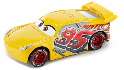 Makina metalike Disney Pixar Cars Cruz Ramirez, shkallë 1:55, me rrota që lëvizin, e verdhë