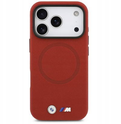 Kapak telefoni BMW M FW Metal Logo MagSafe për iPhone 17 Pro, magnetik, i kuq