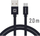 Kabllo USB Swissten Textile, USB me Micro USB, 2m, 3A, e zezë