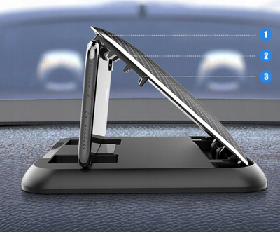 Mbajtëse telefoni për veturë For Cockpit 51J, për pult, për telefona deri 7", e zezë