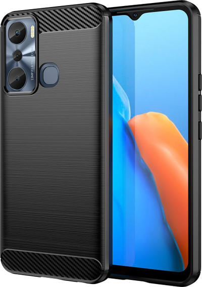 Futrollë telefoni Infinix Hot 20i Carbon Case, TPU, antishok, e zezë