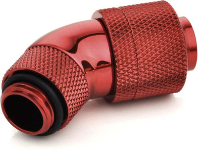 Përshtatës ftohjeje uji Bitspower BP-DBR45R2CPF-CC4, 45°, rotacion 360°, i kuq