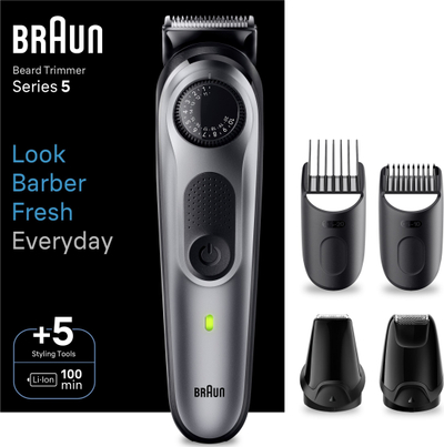 Trimer Braun Series 5 BT5440, 0.5–20 mm, 100 min pa kabllo, i zi