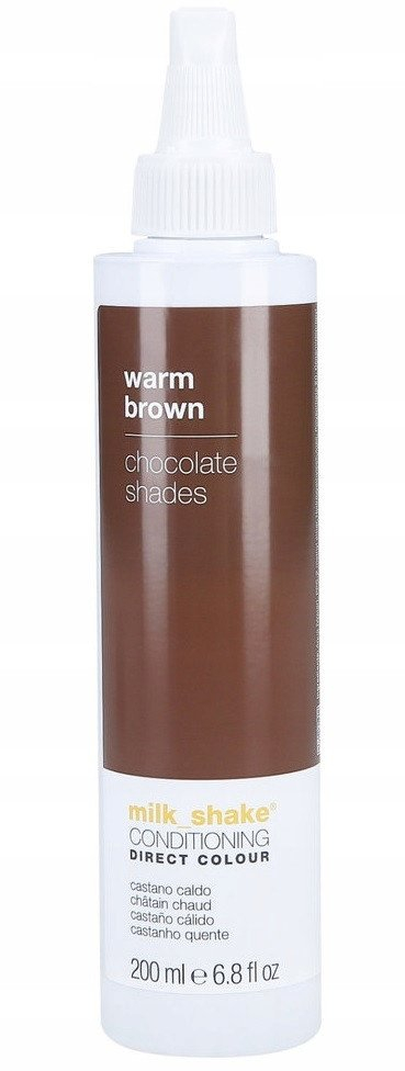 Ngjyrë e përkohshme flokësh Milk Shake Conditioning Direct Color Warm Brown, 6.7oz, për të dyja gjinitë