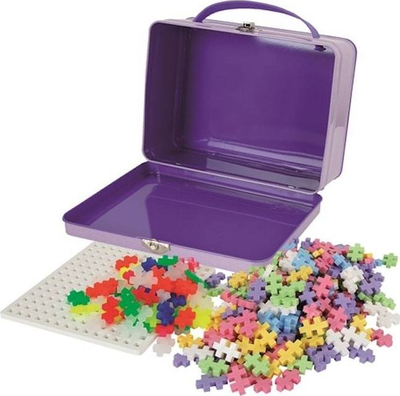 Lodër ndërtimi Plus Plus Mini Pastel Suitcase, 600 copa, shumëngjyrëshe