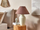 Lampë tavoline RODEIRO Ceramic Light, qeramike, 52cm, bezhë e çelët