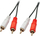 Kabllo Audio Lindy RCA 2x2, 1 m, e zezë