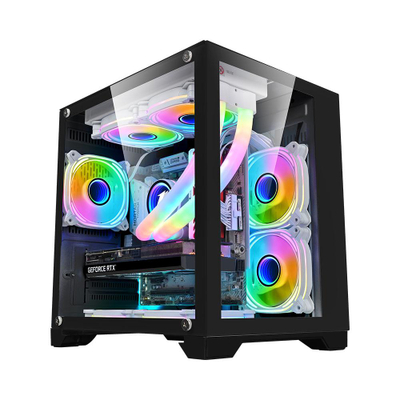 Kase kompjuteri 1st Player MV5, Micro ATX ITX, 5 ventilatorë ARGB, i zi