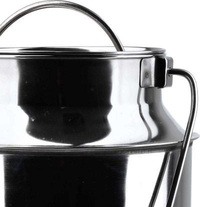 Kantë qumështi Orion Retro, çelik inoksi 18/10, 8L, ngjyrë argjendtë