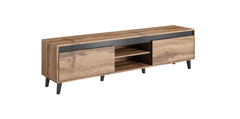 Komodë TV Nord II, 170 cm, dru lisi Wotan, antracit