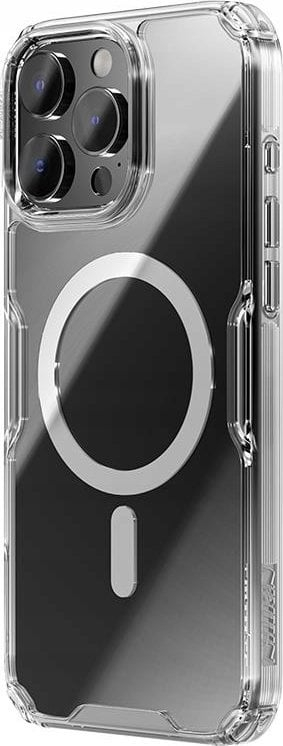 Kapak Nillkin Magnetic Nature TPU PRO për iPhone 16 Pro Max, MagSafe, transparent