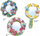 Set kreativ DIY Djeco Floral Softness, 3 pasqyra për zbukurim, ngjitëse mozaik, shumëngjyrësh