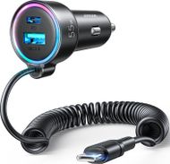 Ngarkues makine Joyroom 55W, USB dhe USB C, me kabllo Type C, i zi