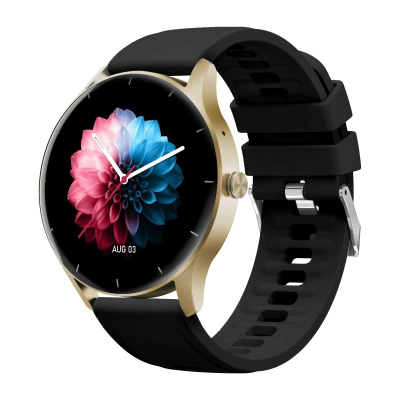 Smartwatch Gravity GT2-3, ekran 1.28" IPS, Bluetooth 5.1, ari me të zezë
