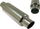 Marmitë sportive TurboWorks D End Muffler, hyrje 76mm, çelik inox, argjendtë