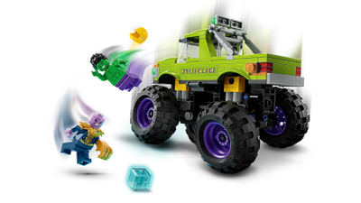 Lodër ndërtimi LEGO Marvel 76312 Hulk Truck vs Thanos, 229 pjesë, për fëmijë 7+