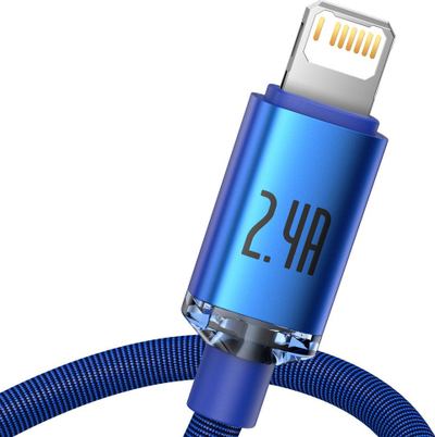 Kabllo USB Baseus Cafule, USB A në Lightning, 2m, blu