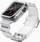 Set rrip dhe kasë Strap Light për Apple Watch 42/44mm, TPU, gri e tejdukshme