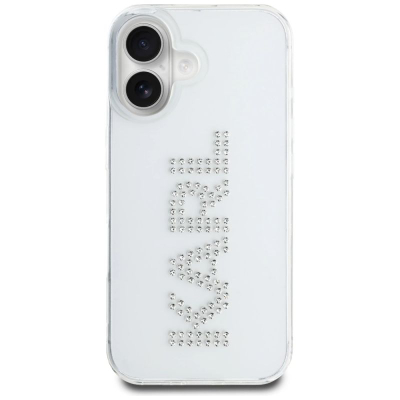 Футрола за телефон Karl Lagerfeld IML Rhinestones Logo за iPhone 16 6.1", TPU, проѕирна