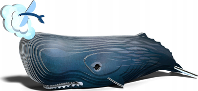 Puzzle 3D Eugy Sperm Whale, 24 pjesë, ekologjik, shumëngjyrësh