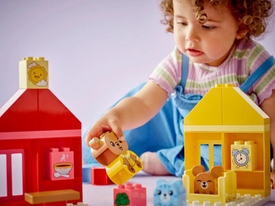 Lodër LEGO Duplo 10414 Daily Routines Meals and Sleep, set edukativ, shumëngjyrëshe